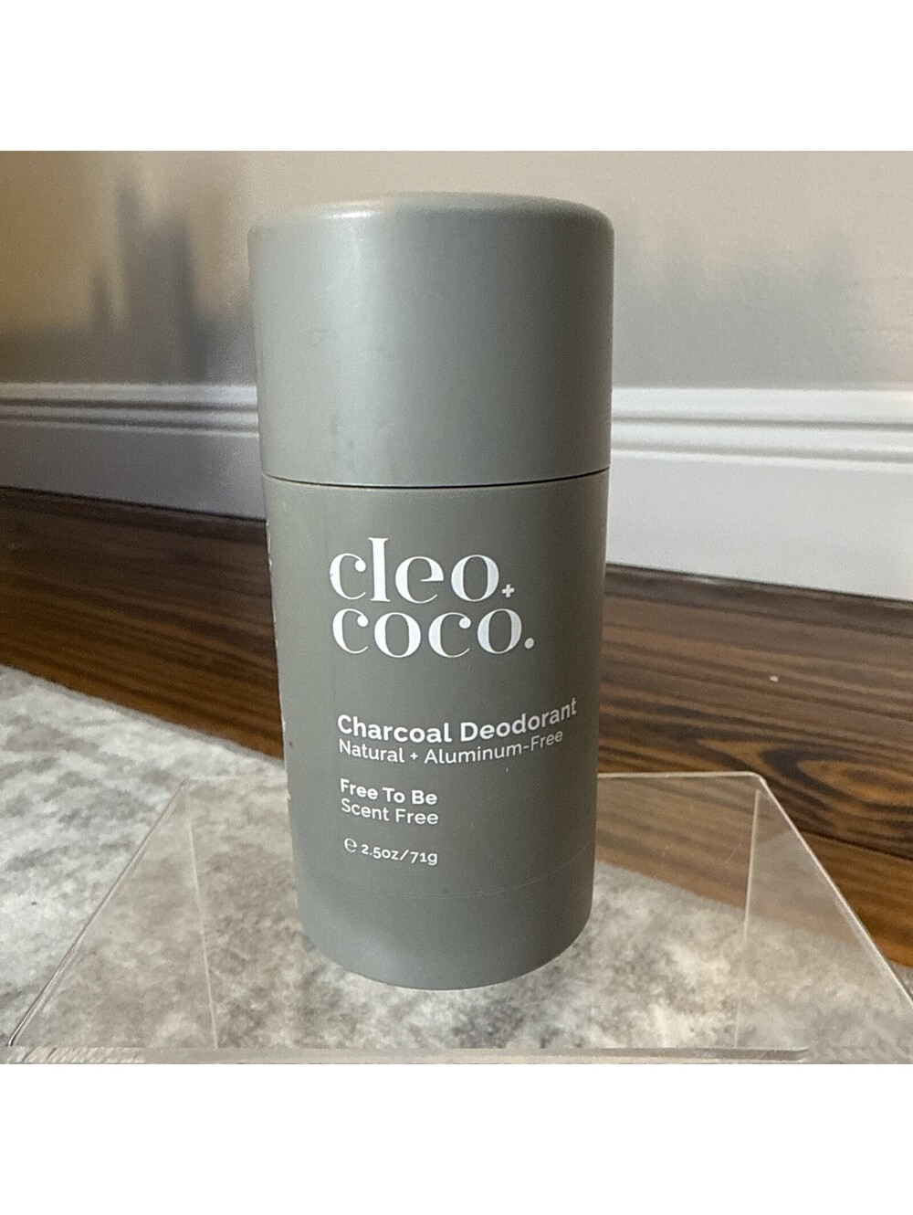 Cleo Coco Charcoal Deodorant Natural Free To Be Scent Free 2.5 oz